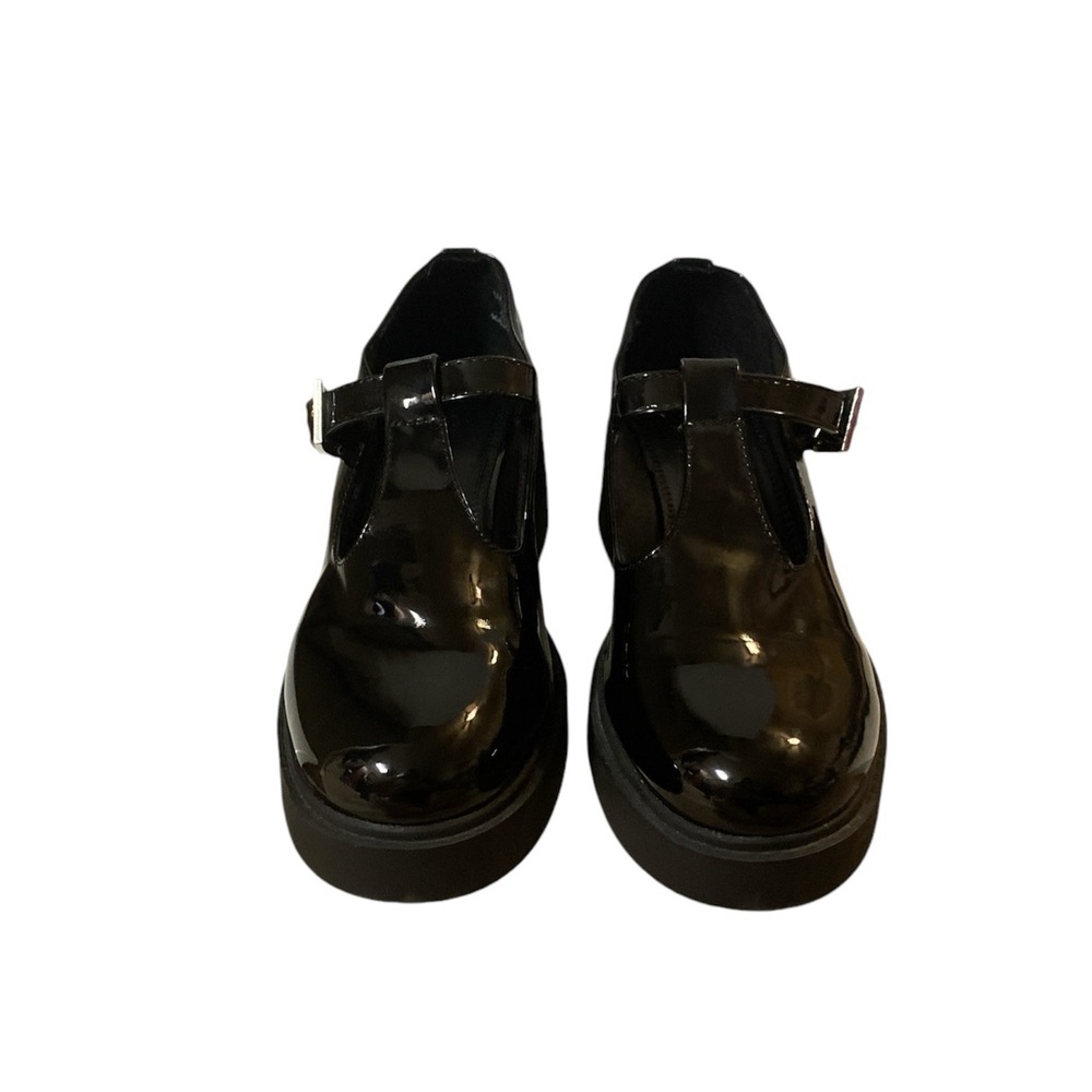 ASOS DESIGN Stealth Mary Jane Chunky Mid Heeled Shoes Black Patent Women’s 8 - Picture 3 of 12